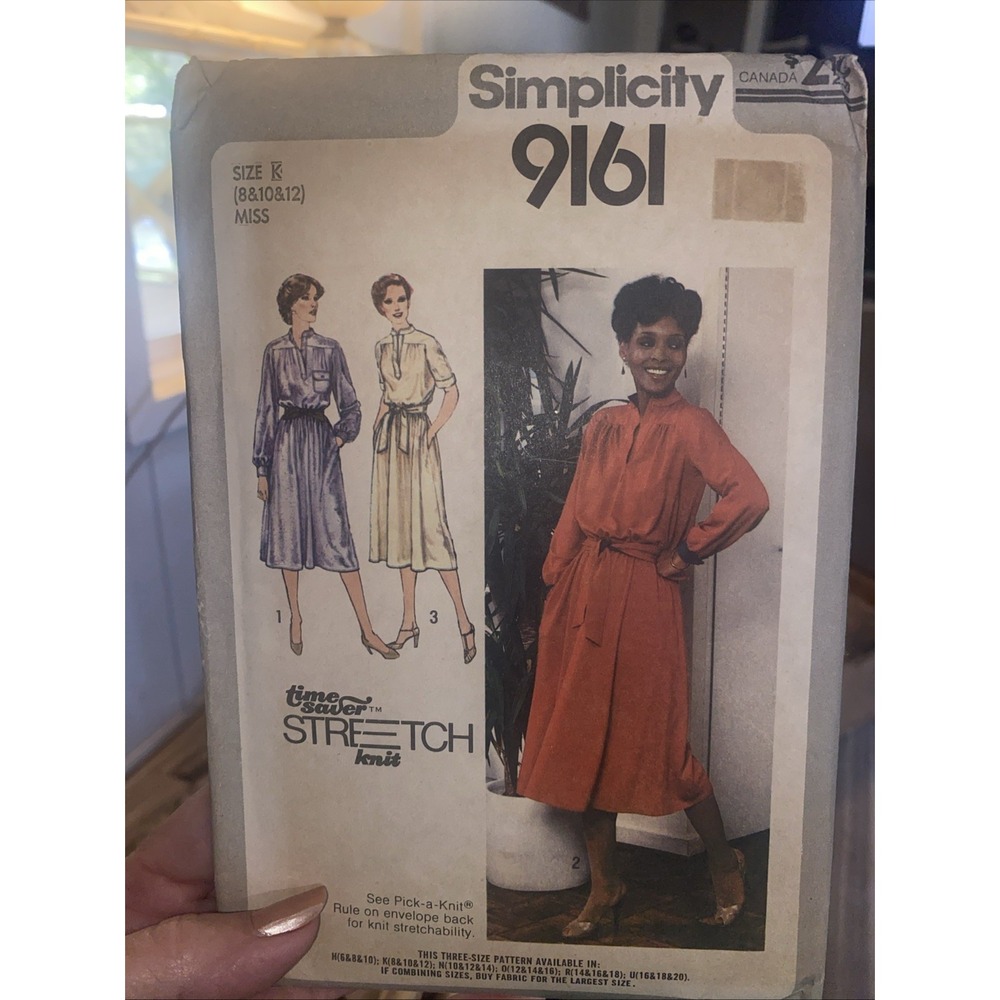 VTG Simplicity 9161 Sewing Pattern Women Pullover Dress Size 8-12 Uncut 1970s